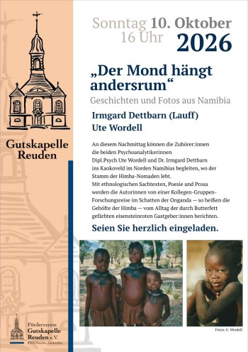 Flyer Veranstaltungen 2026 in der Gutskapelle