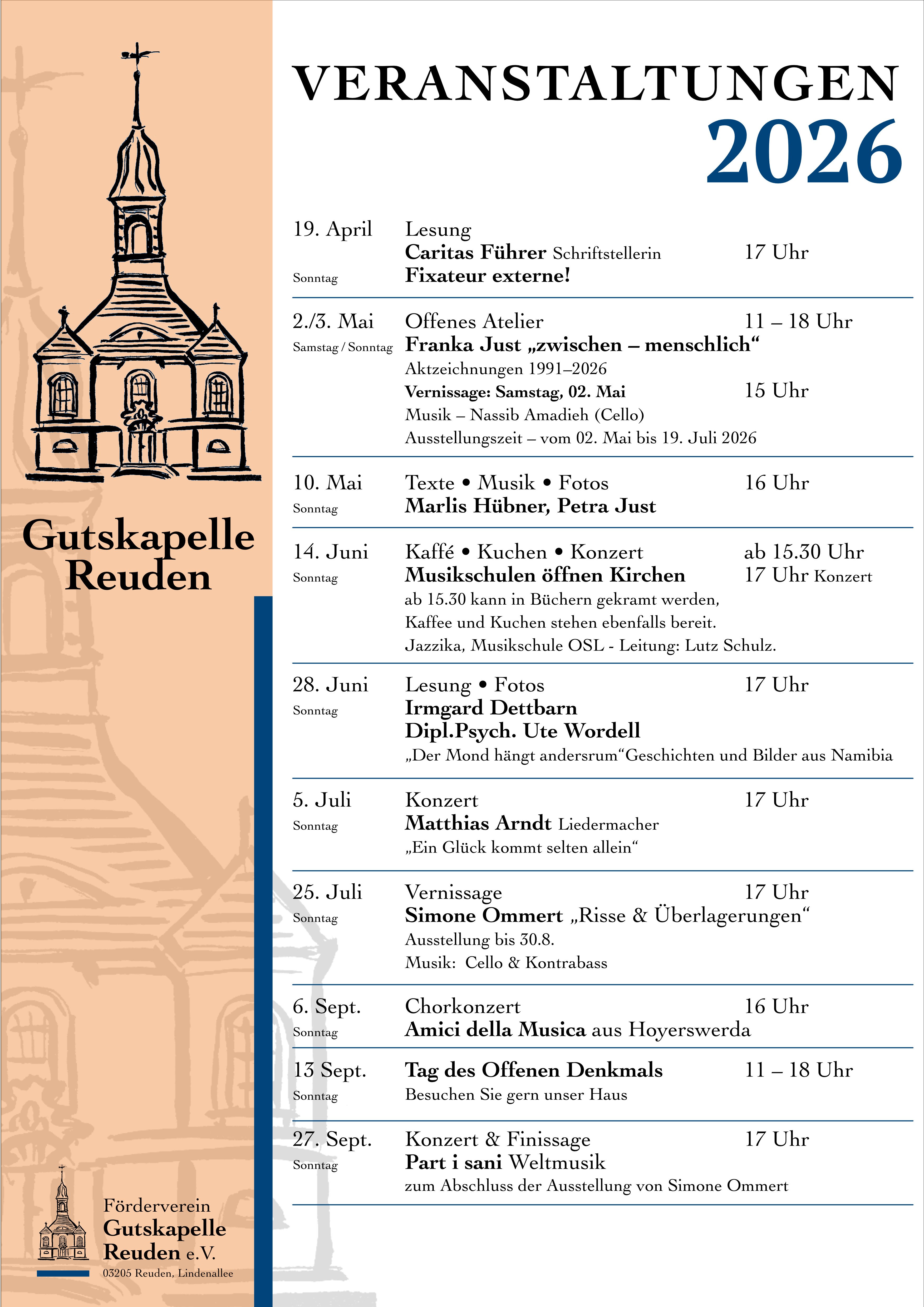 Flyer Gutskapelle 2026
